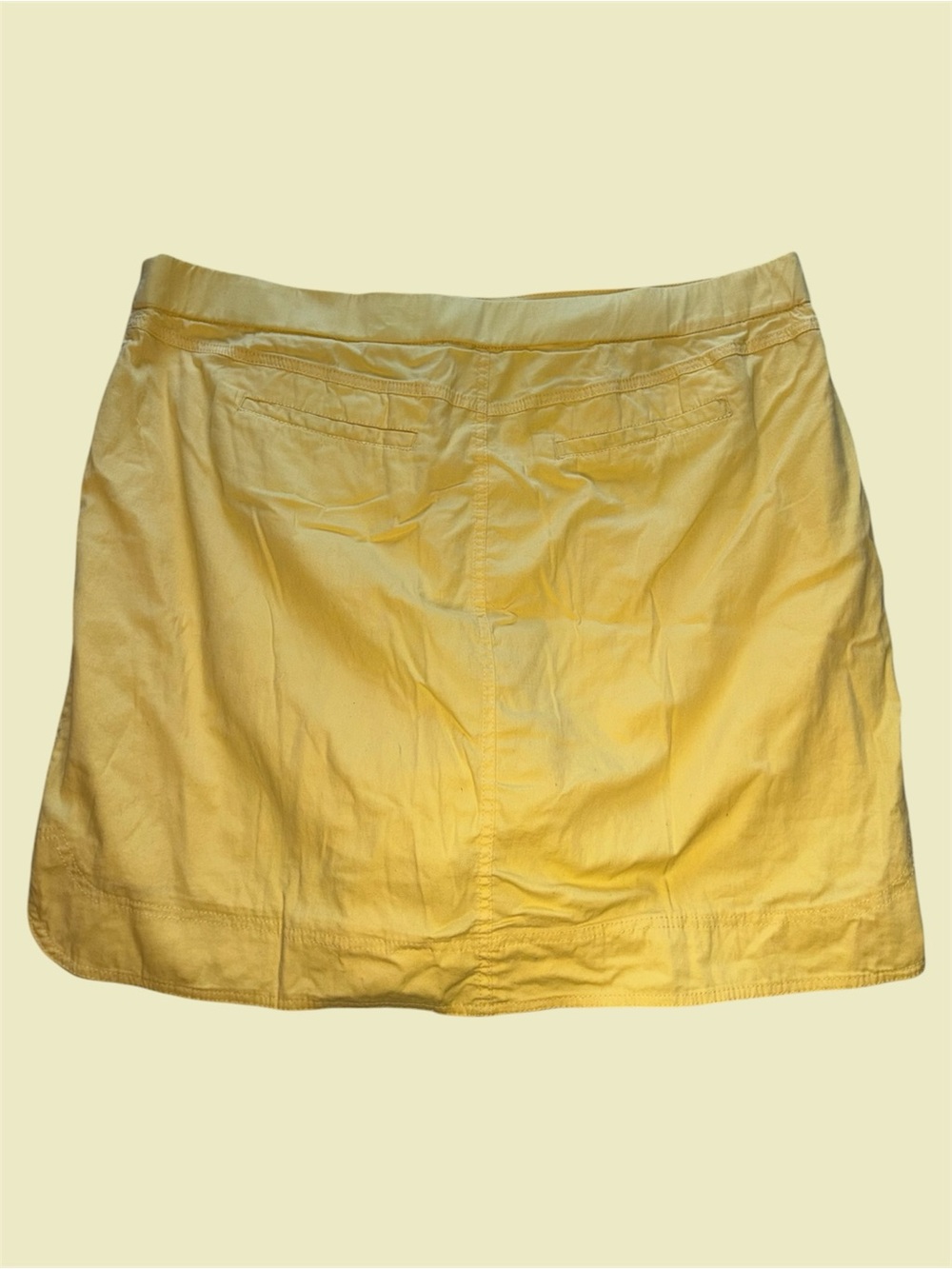 CJ Banks Yellow Mini Skirt with Built-in Shorts - Picture 2 of 7